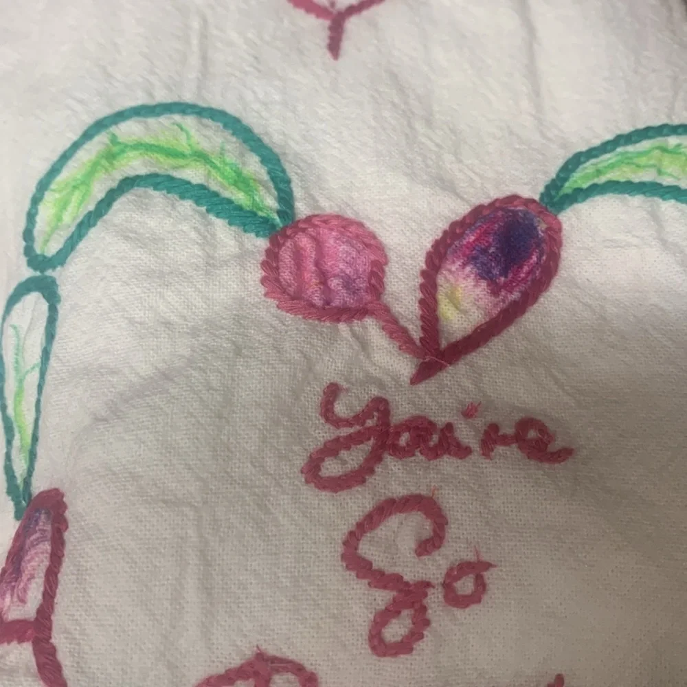 Anthropologie “ your so radish” dish towel
